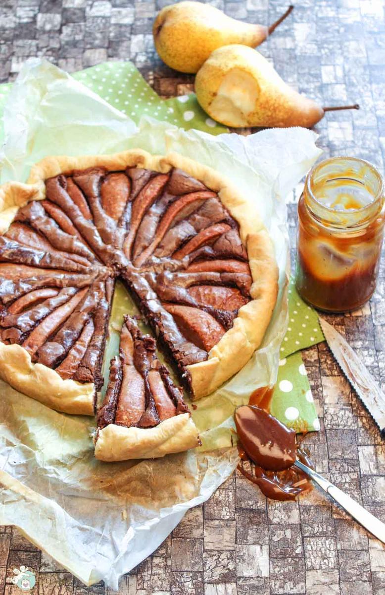 Rezeptbild: Nussnougat-Birnen-Tarte