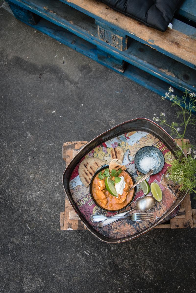 Rezeptbild: rucki zucki und mega leckeres indisches one pot butter chicken mit kichererbsen aus dem schnellkochtopf