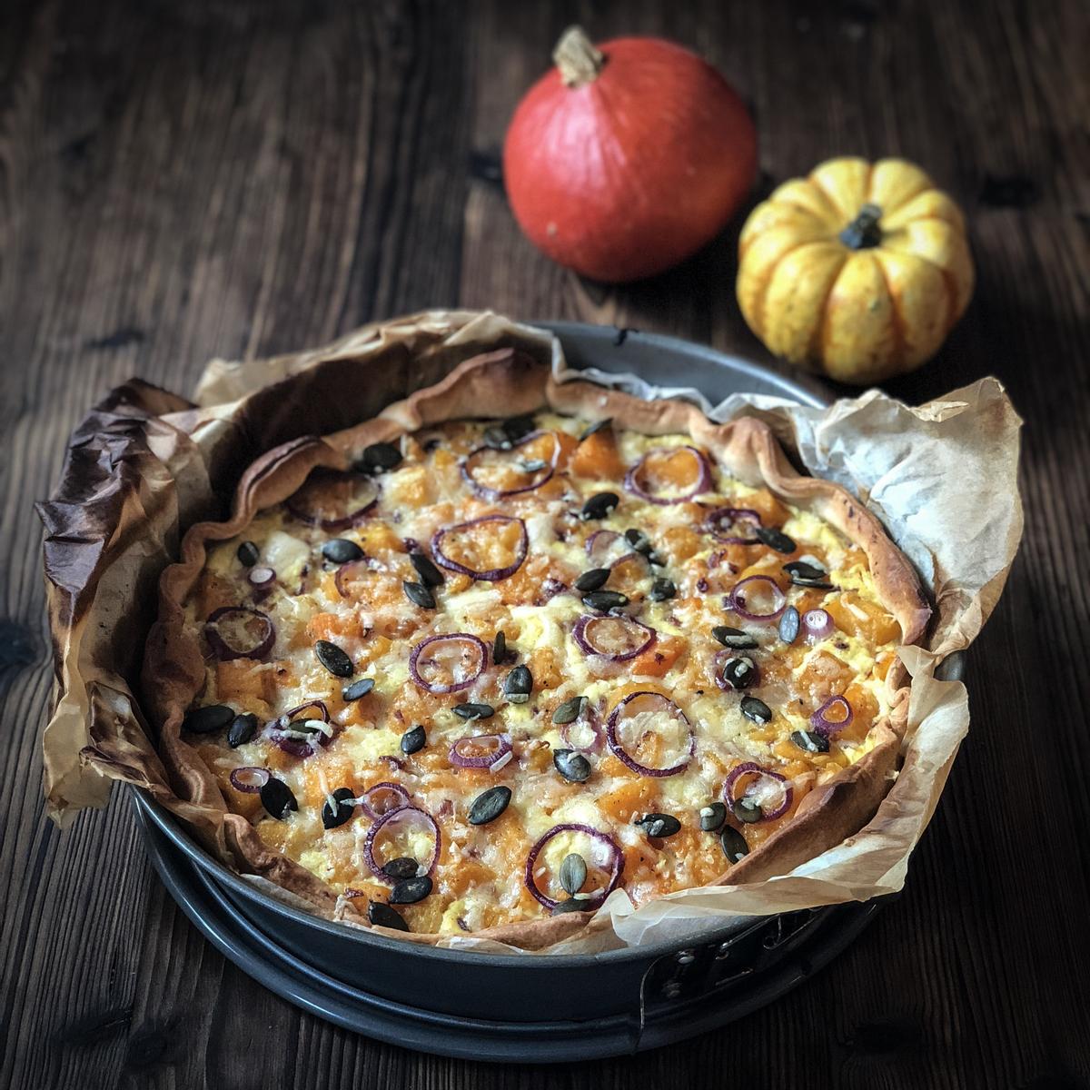 Rezeptbild: KÜRBISWÄHE MIT RICOTTA
