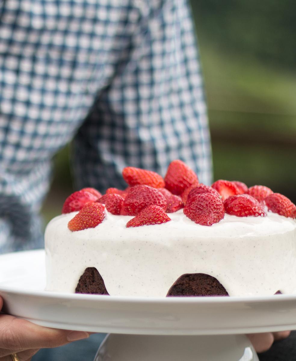 Rezeptbild: Schoko & Erdbeer Kuchen