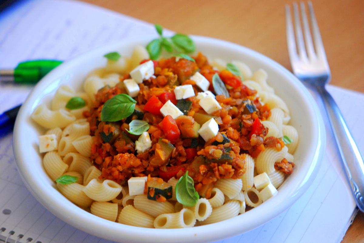 Rezeptbild: Pasta mit Linsen-Bolognese