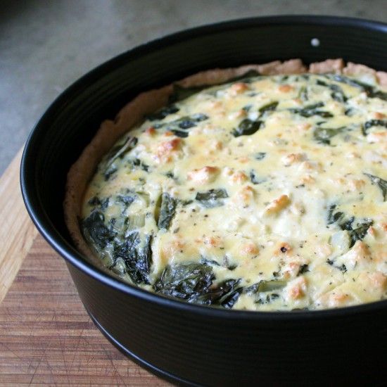 Rezeptbild: Mangold-Quiche mit Feta