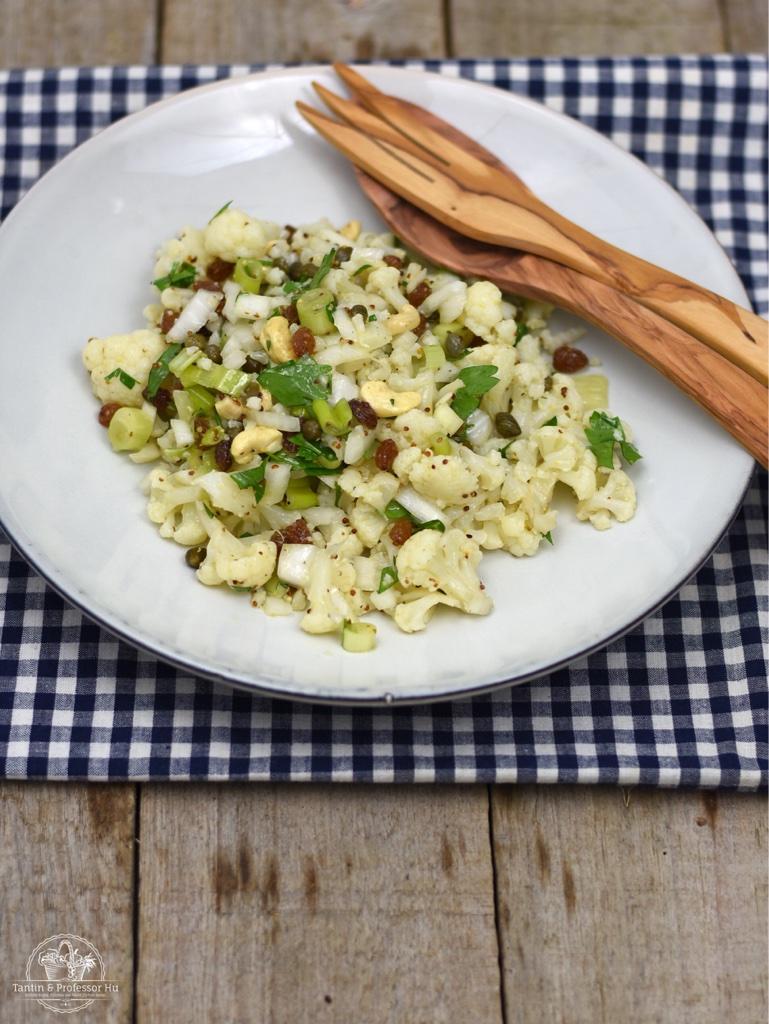 Rezeptbild: Blumenkohl-Salat mit Kapern, Cashew & Rosinen