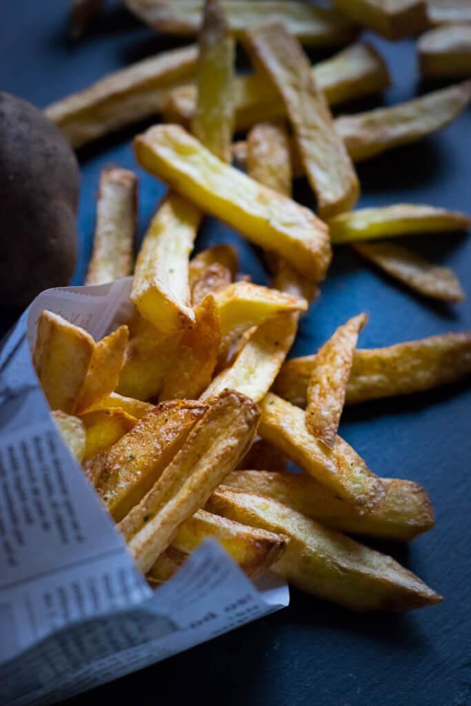 Rezeptbild: Fettfreie knusprige Pommes aus der Heißluftfritteuse