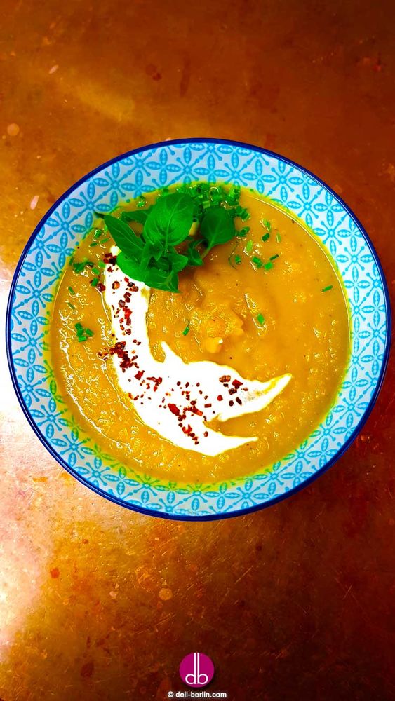 Rezeptbild: STECKRÜBEN-ORANGEN-SUPPE -VEGANE WINTERSUPPE