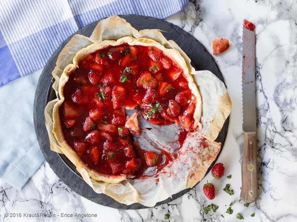 Rezeptbild: Erdbeer-Basilikum-Tarte
