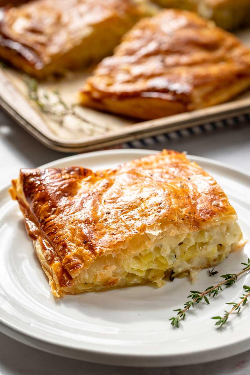 Rezeptbild: Kartoffel-Pastete mit Lauch und Gruyere-Käse