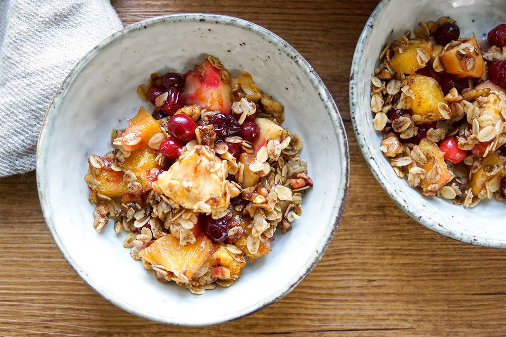 Rezeptbild: Cranberry Apfel Crisp mit Orange (Vegan + Glutenfrei)