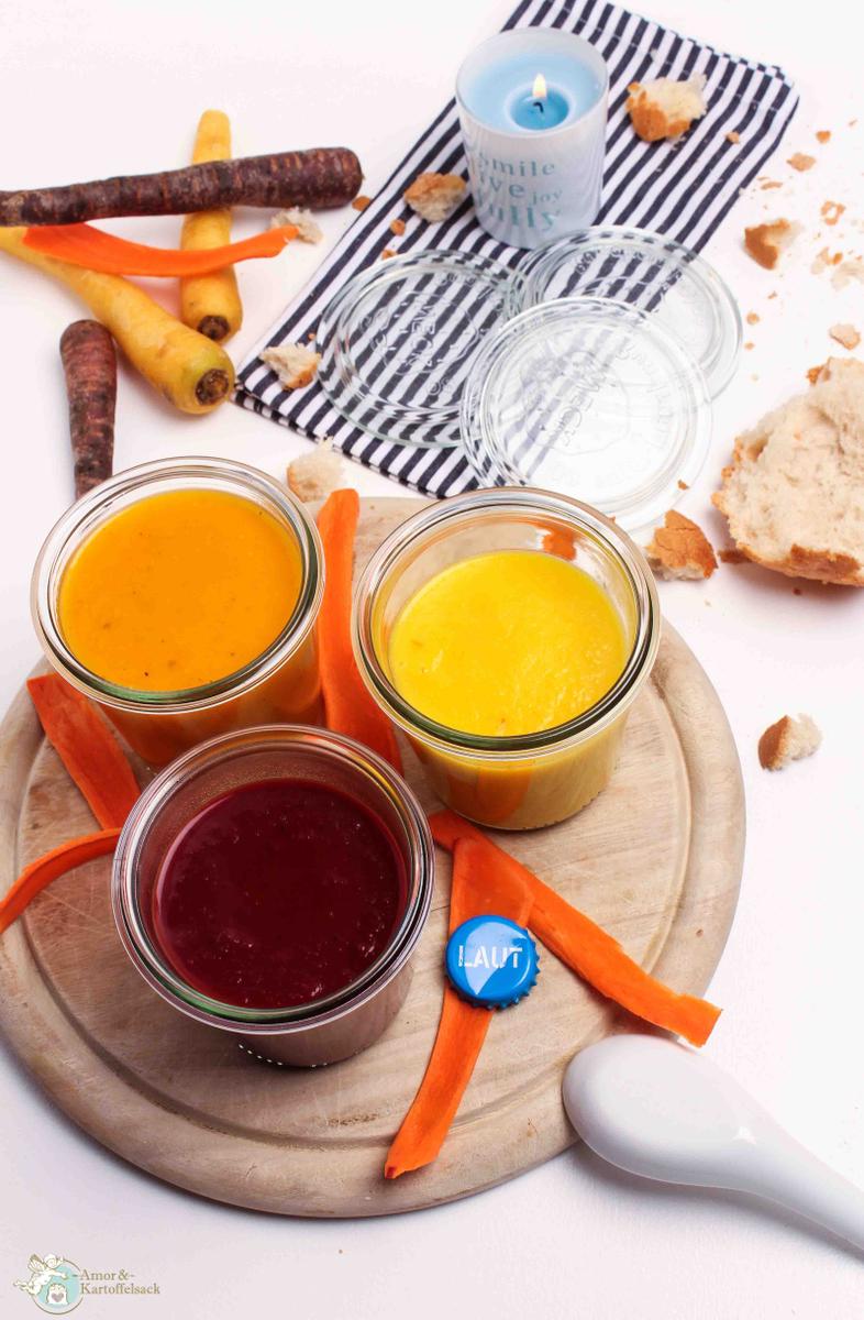 Rezeptbild: 3 mal Karottensuppe