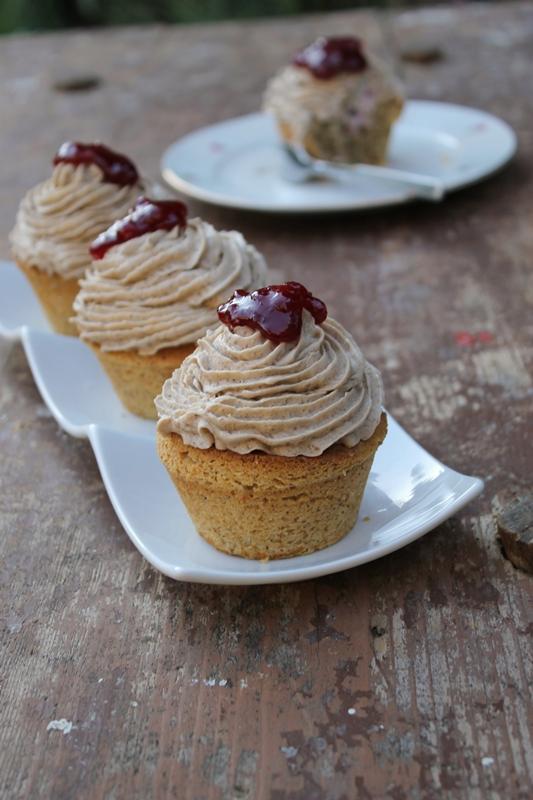 Rezeptbild: Haselnuss-Maronen-Cupcakes