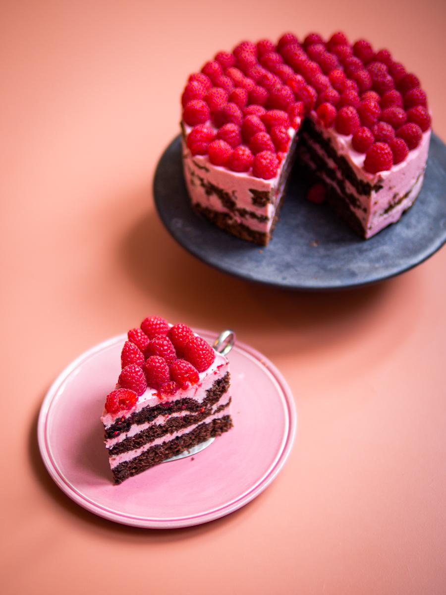 Rezeptbild: Himbeer-Schokoladen-Torte