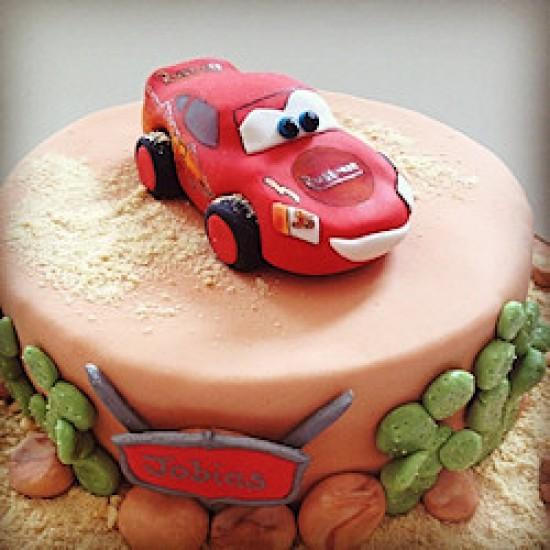 Rezeptbild: Lightning McQueen Motivtorte
