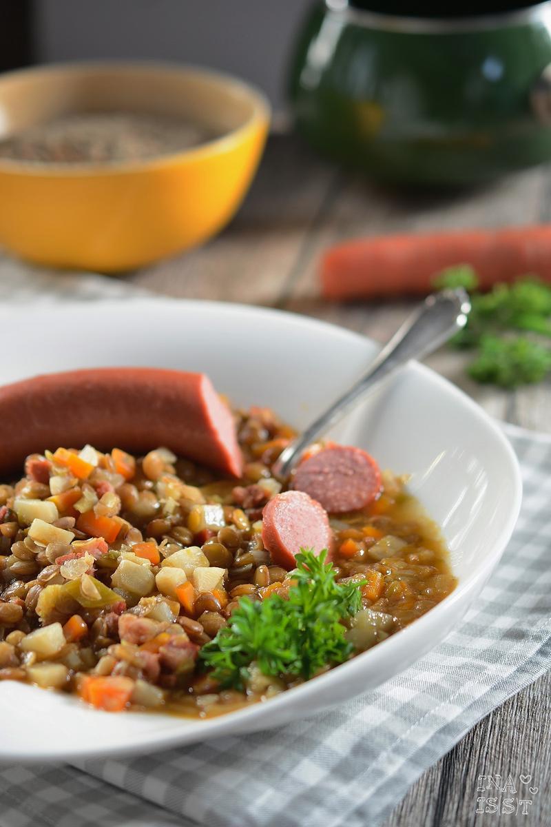 Rezeptbild: Einfache Linsensuppe mit Rindswurst