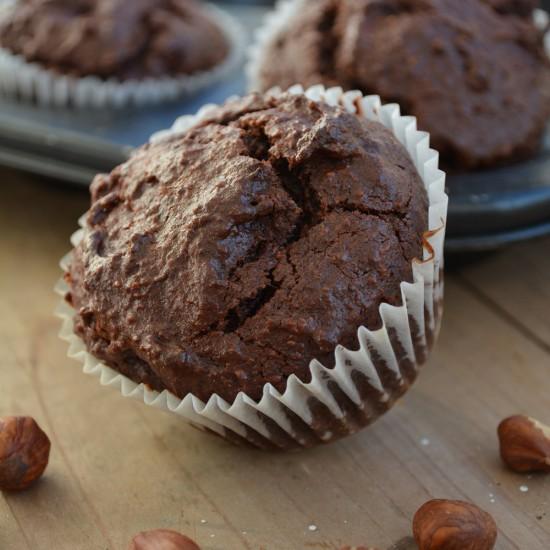 Rezeptbild: Glutenfreie Haselnuss Schoko-Muffins