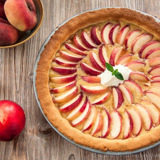 Rezeptbild: Pfirsich-Eistee-Tarte