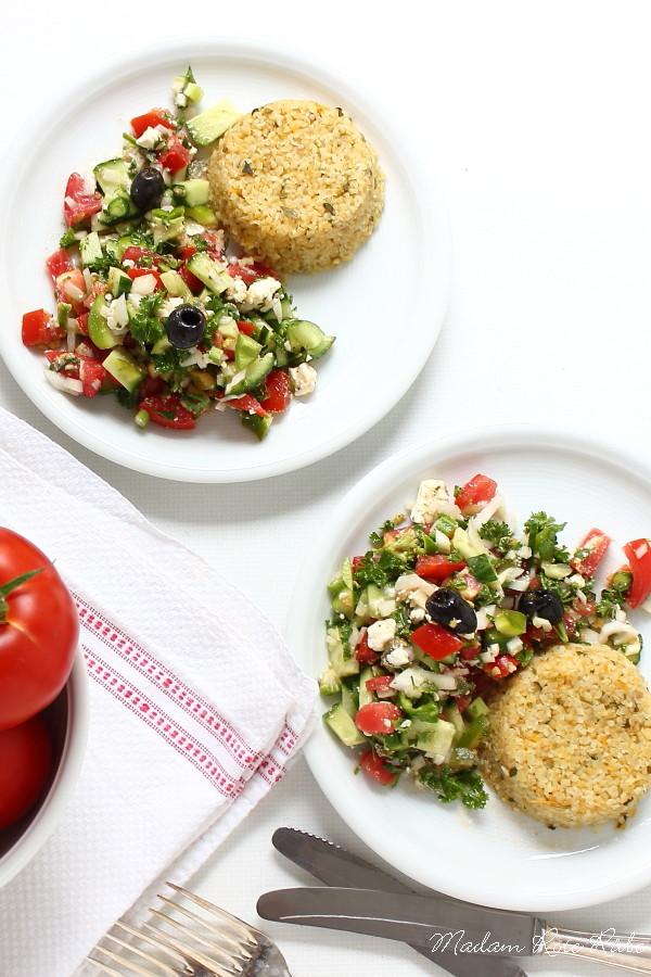 Rezeptbild: Erntefrischer Petersilien-Sommersalat mit Bulgur