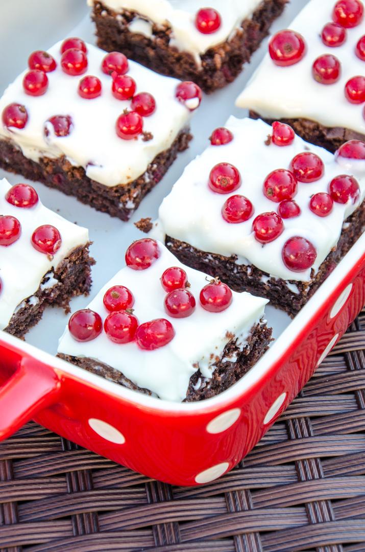 Rezeptbild: Ribisel-Marscarpone Brownies