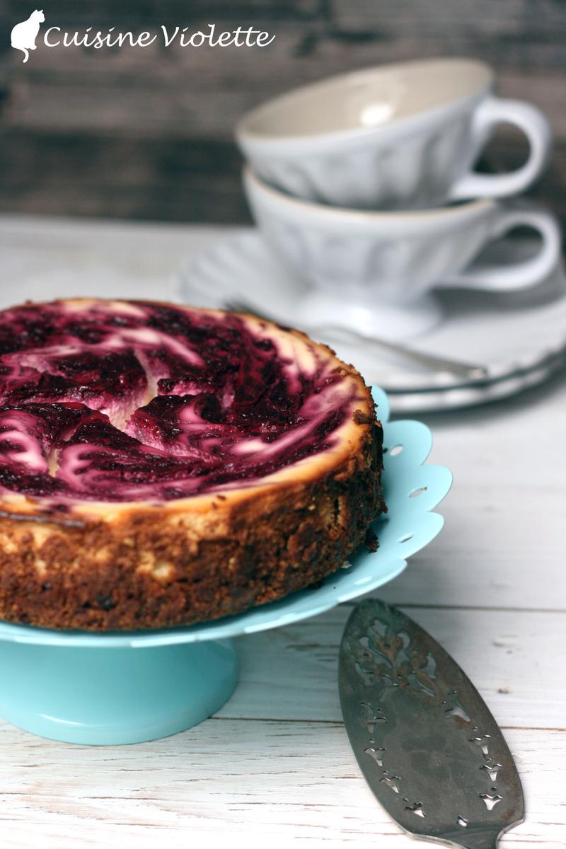 Rezeptbild: Cheesecake mit Brombeerswirl