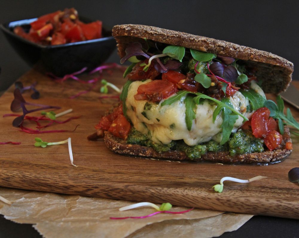 Rezeptbild: Vegetarischer Burger mit Portobellos