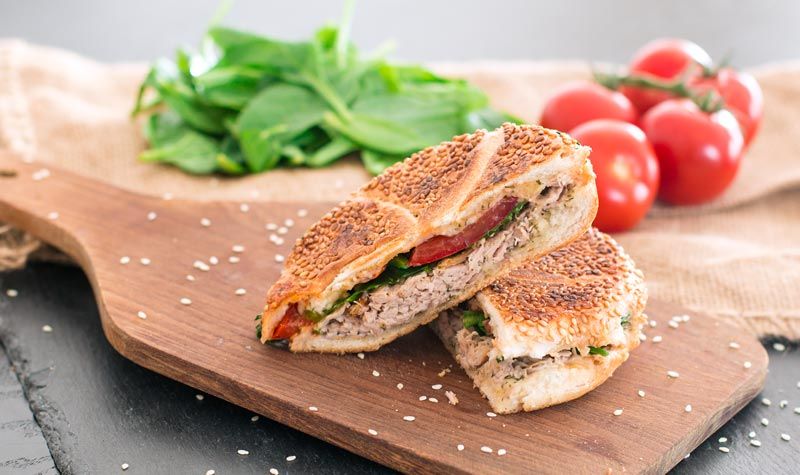 Rezeptbild: Thunfisch-Sandwiches mit Spinat