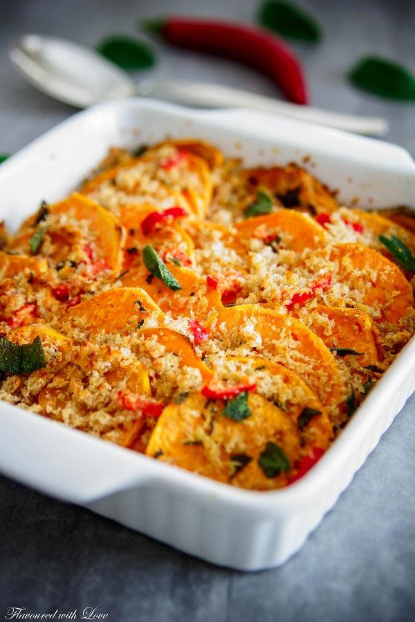 Rezeptbild: Salbei-Süßkartoffel mit Chili-Crumble