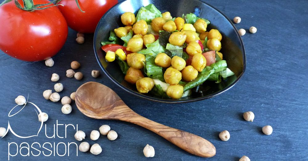 Rezeptbild: Kichererbsen mit Salat
