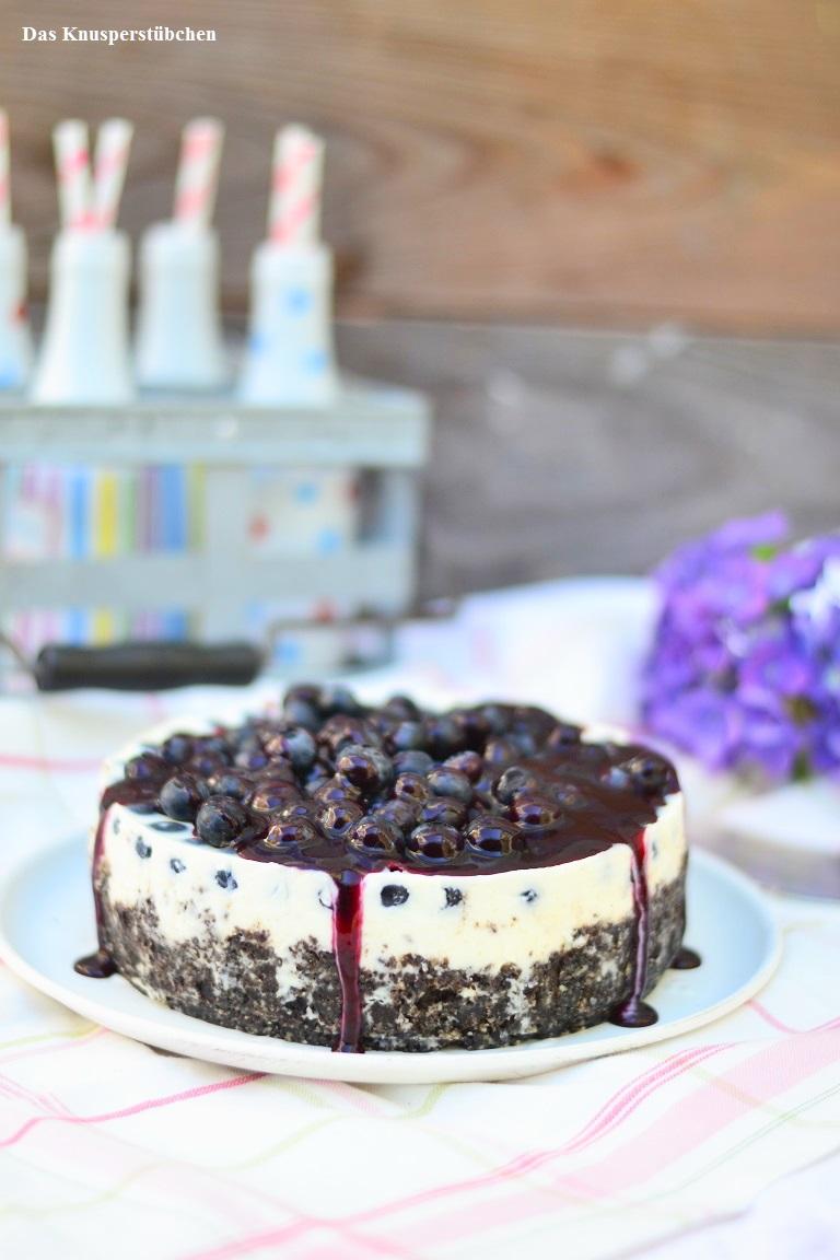 Rezeptbild: No-Bake Blaubeer Joghurt Törtchen