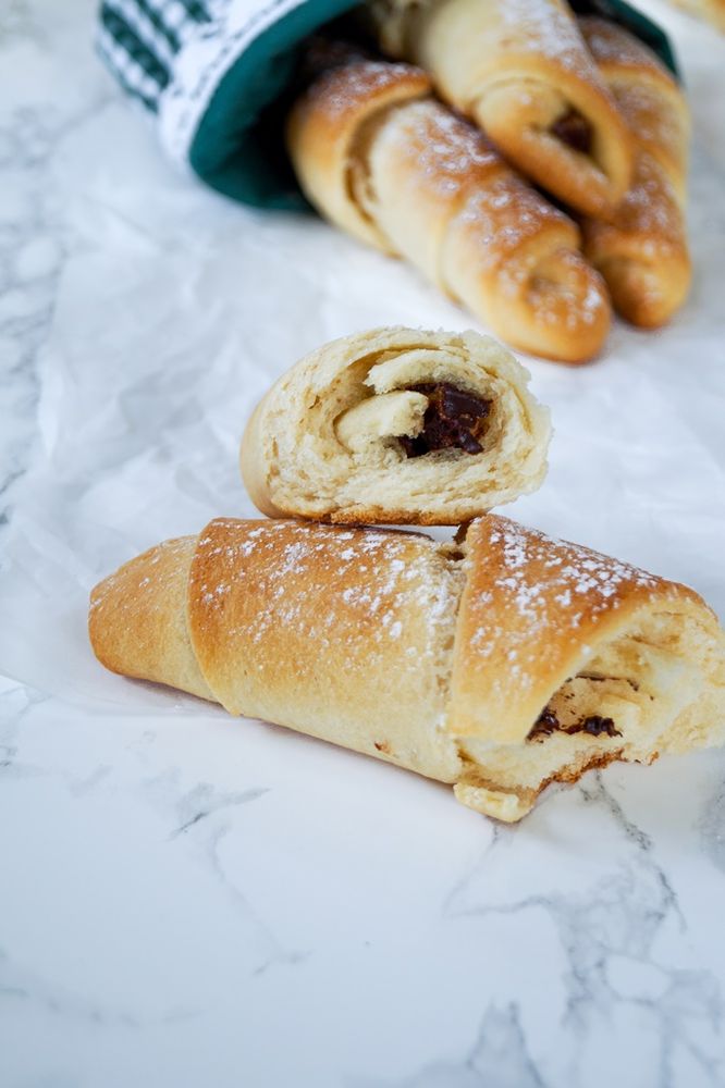 Rezeptbild: Schokoladen-Croissants / Schokokipferl