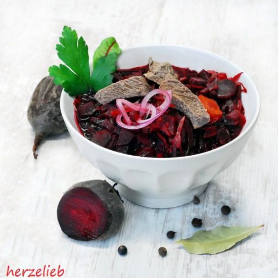 Rezeptbild: Rote Bete Suppe - Borschtsch