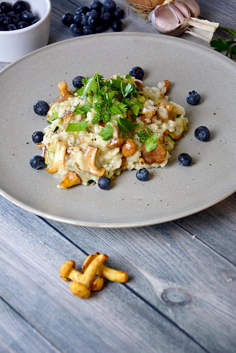 Rezeptbild: Pfifferling Risotto mit Zucchini