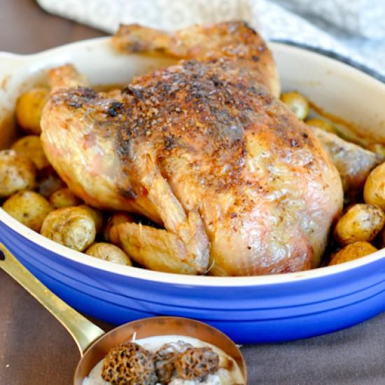 Rezeptbild: Poulet aux morilles