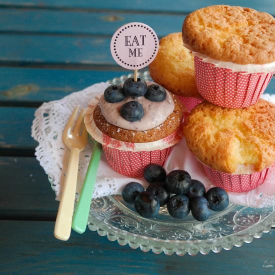 Rezeptbild: Kokosmuffins mit Blaubeeren