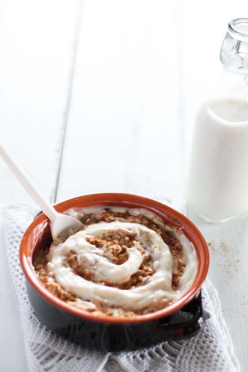 Rezeptbild: Vegane Zimtschnecken Overnight Oats