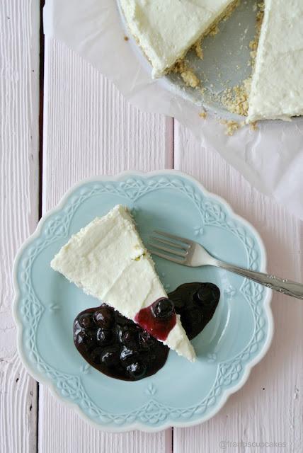 Rezeptbild: Cheesecake mit Heidelbeer Topping