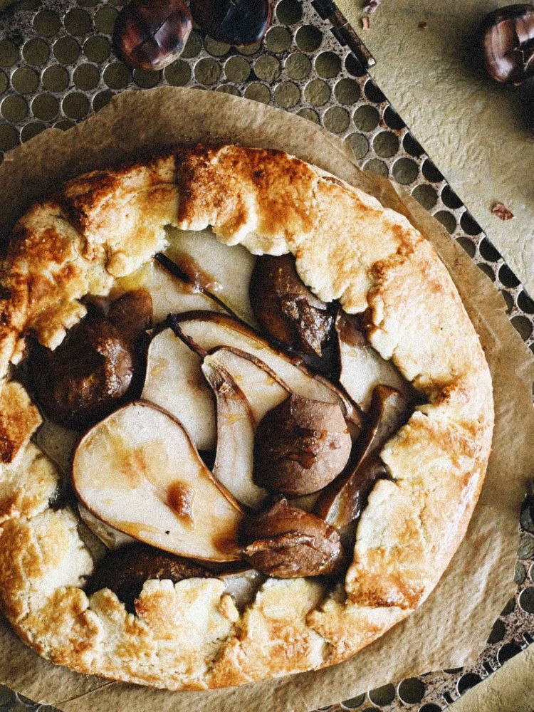 Rezeptbild: SÜSSE BIRNEN MARONEN GALETTE