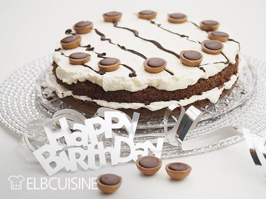 Rezeptbild: Naked-Cake Geburtstagstorte mit Toffifee