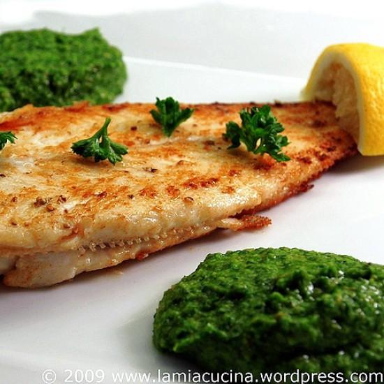 Rezeptbild: Limande mit Petersilienpesto