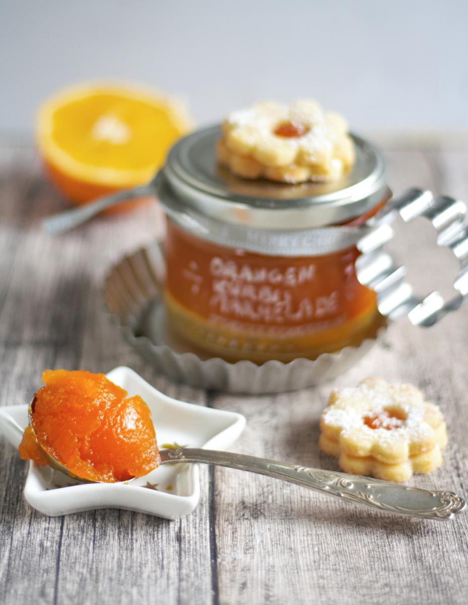 Rezeptbild: Weihnachtliche Marmelade mit Kürbis, Orange und Apfel