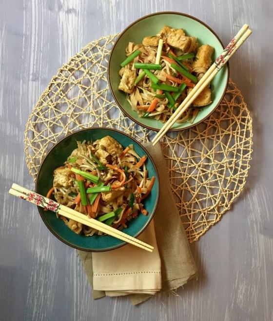 Rezeptbild: Pad Thai – gebratene Reisnudeln mit Tofu