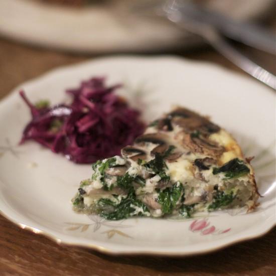 Rezeptbild: Spinat-Pilze Quiche
