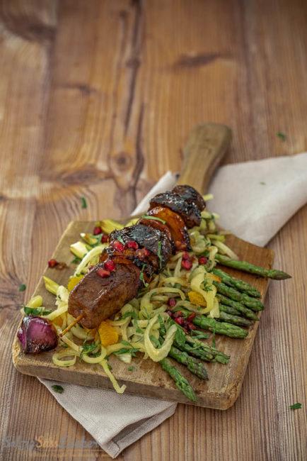 Rezeptbild: Flank-Steak und Rinderspieße