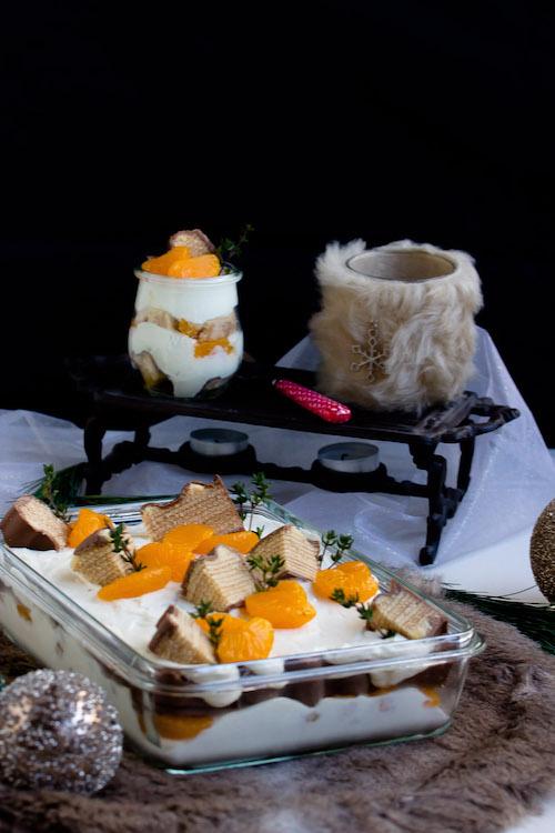 Rezeptbild: Baumkuchen-Dessert mit Gewürzorangen + Licor43 
