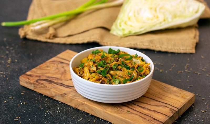 Rezeptbild: Leckere Spitzkohl-Hack-Pfanne