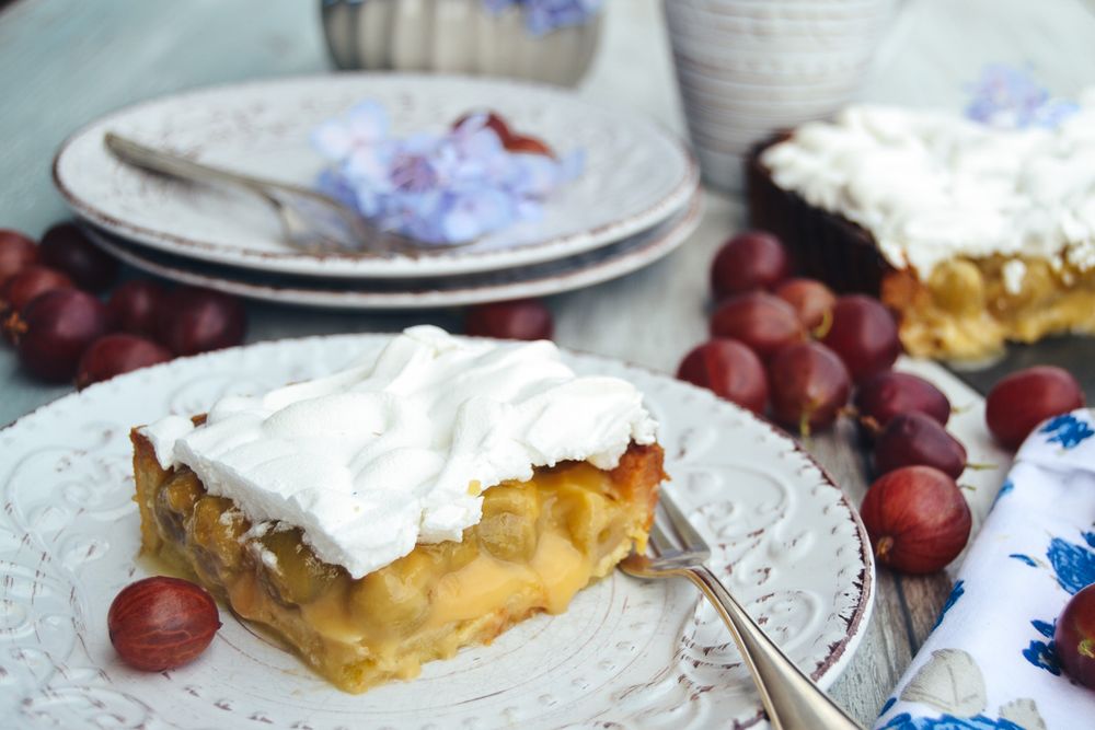 Rezeptbild: Stachelbeerkuchen mit Baiser