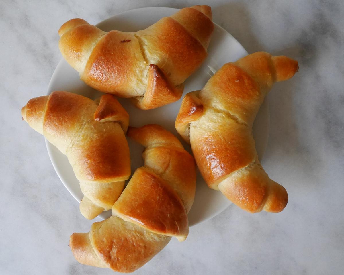 Rezeptbild: Butterhörnchen, fluffig und soft