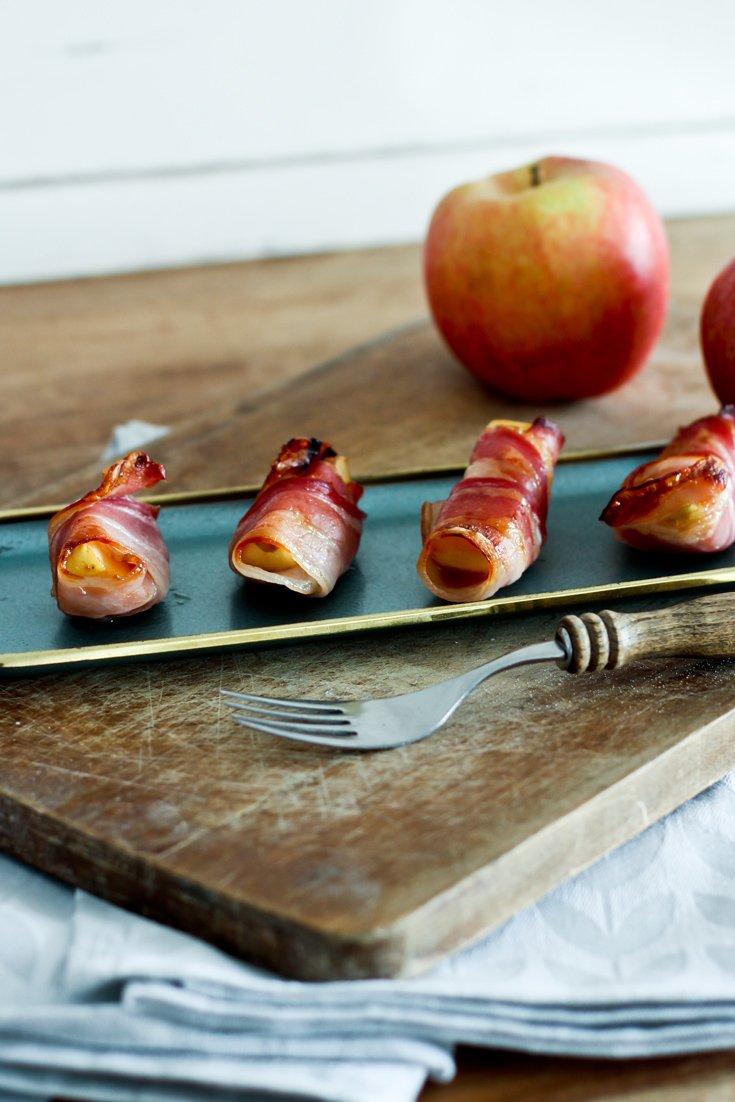 Rezeptbild: Apfel Bacon Bonbons mit Vanillezucker