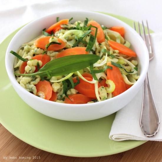 Rezeptbild: Hausgemachte Bärlauchtopfenspätzle