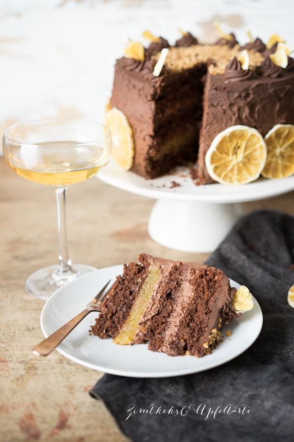 Rezeptbild: Schoko-Orangen-Mandel-Törtchen mit Ganache