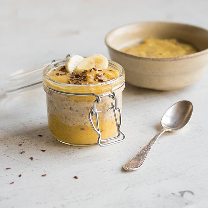 Rezeptbild: Mango-Bananen-Overnight Oats