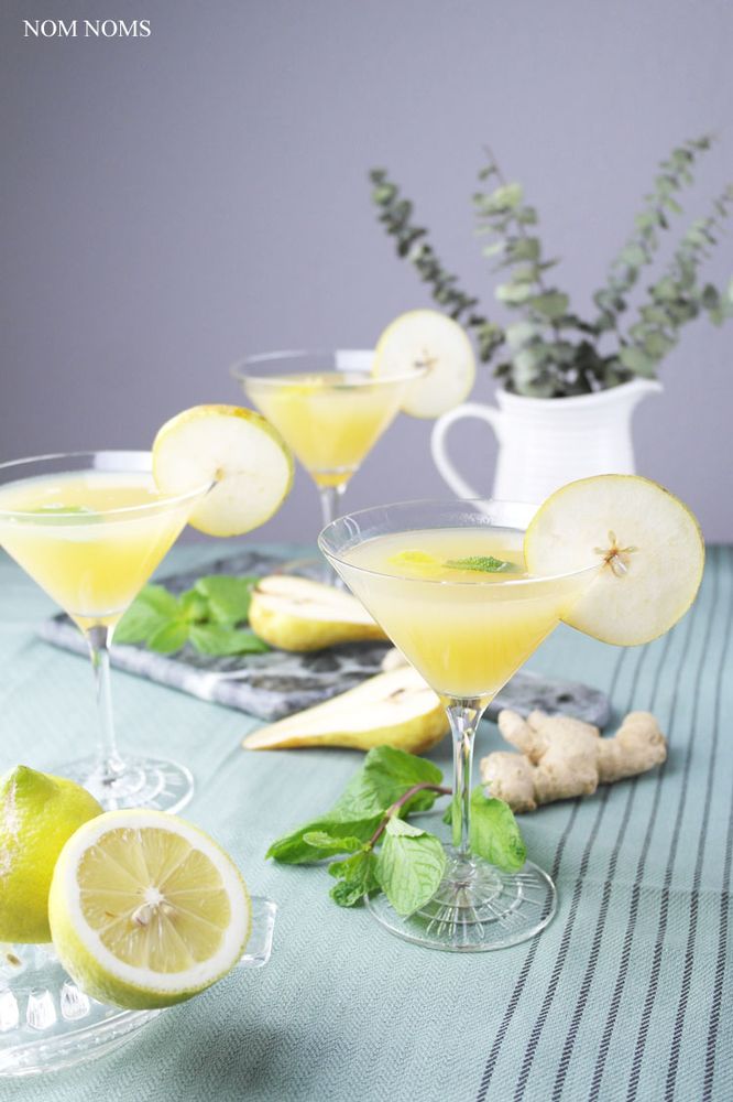 Rezeptbild: birnen gin martini mit ingwer